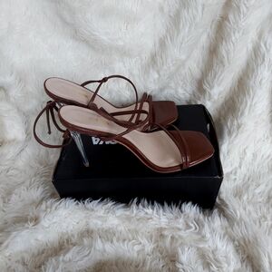 Elegant Brown Strappy Heels